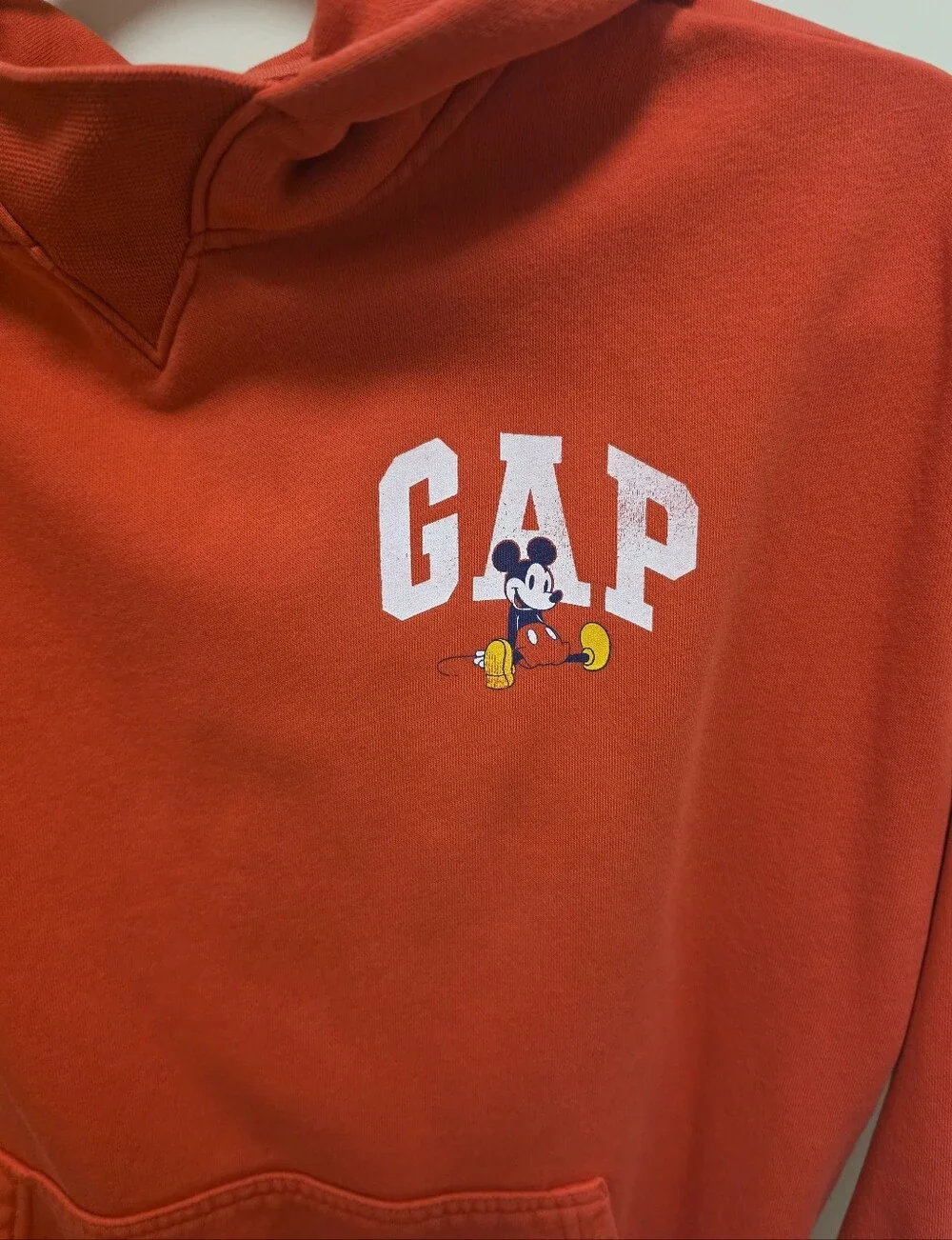 Gap x Disney Mickey Mouse Graphic Red Hoodie Kids Size 12